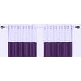 thumbnail image 2 of Signature Purple and White ring top velvet Curtain Panel - 43W x 84L - Piece, 2 of 2