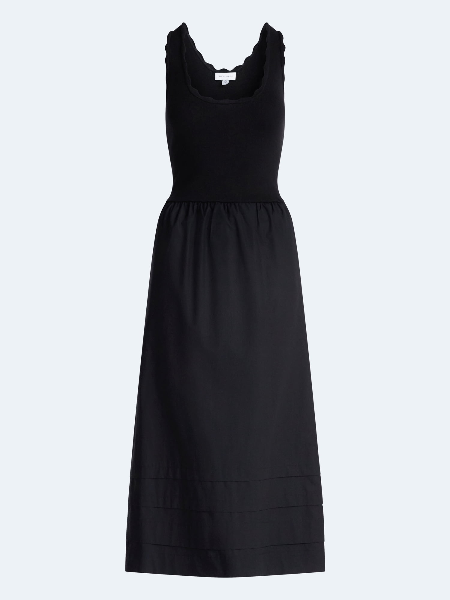 Free Assembly Women's and Women's Plus U-Neck Mixy Dress, Sizes XS-4X