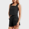 thumbnail image 3 of MKLEKYY Pantalones Cortos Deportivos Para Mujer Conjuntos De 2 Piezas Para Mujer Conjuntos A Juego Pantalones Cortos De Dos Piezas Tops Cortos Conjunto De Ropa De Moda, 3 of 4