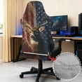 thumbnail image 4 of Xoenoiee Deer Lightning American Flag Pattern Gaming Chair Cover Washable Gaming Chair Slipcovers with Armrest Covers, Stretchable Universal Fit Ergonomic Office Desk & Racing Computer Gamer Chairs, 4 of 7