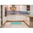 thumbnail image 6 of Ahgly Company Machine Washable Indoor Square Transitional Light Sea Green Area Rugs, 3' Square, 6 of 7