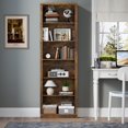 thumbnail image 5 of PUFFCAFE 75" Tall Bookcase,24" Wide Wood Book Shelf,6 Tier Display Storage Shelves,Brown Book Case for Home Office Living Room Bedroom Study, 5 of 6