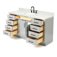 thumbnail image 6 of Ariel Hepburn 61 In. Oval Sink Vanity With 1.5 In. Carrara White Countertop In Grey, 6 of 10