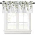 thumbnail image 2 of Sage Green Curtain Valance for Windows Watercolor Eucalyptus Leaf Rod Pocket Valance Window Treatmen, 2 of 5