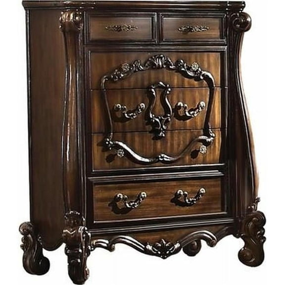 HomeRoots  70 x 21 x 38 in. Wood Dresser, Cherry Oak