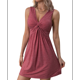 thumbnail image 2 of Vestido Elegante de Verano para Mujer, con Escote en V y Volantes, Sin Mangas, Ajustado, para Fiesta, Club, Rojo, XXL, 2 of 10