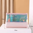 thumbnail image 3 of Bolsa de maquillaje Bolsa de artículos de tocador impermeable portátil Bolsa de cosméticos iridiscente para mujeres y niñas, 3 of 5