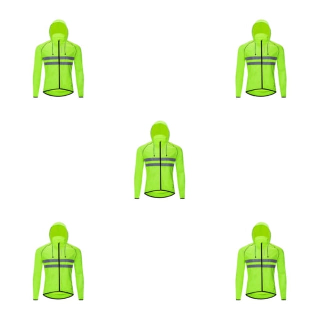 Sonducket Chaqueta de ciclismo, abrigo de bicicleta, cortavientos con capucha, reflectante, resistente al viento, impermeable, manga larga, Type2 NO2