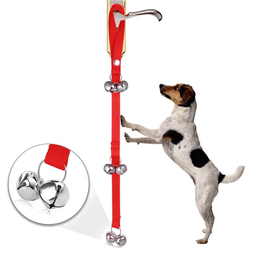 Neinkie Pet Dog Puppy Door Handle Doorbell Tinkle Loud Bells Rope
