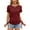 Burgundy, variant on Avamo Ladies Summer Tops Crew Neck T Shirt Short Sleeve T-shirt Bohemian Shirts Work Tee Burgundy M