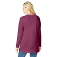 thumbnail image 2 of Woman Within Plus Size Perfect Long-Sleeve V-Neck Tunic, 2 of 6