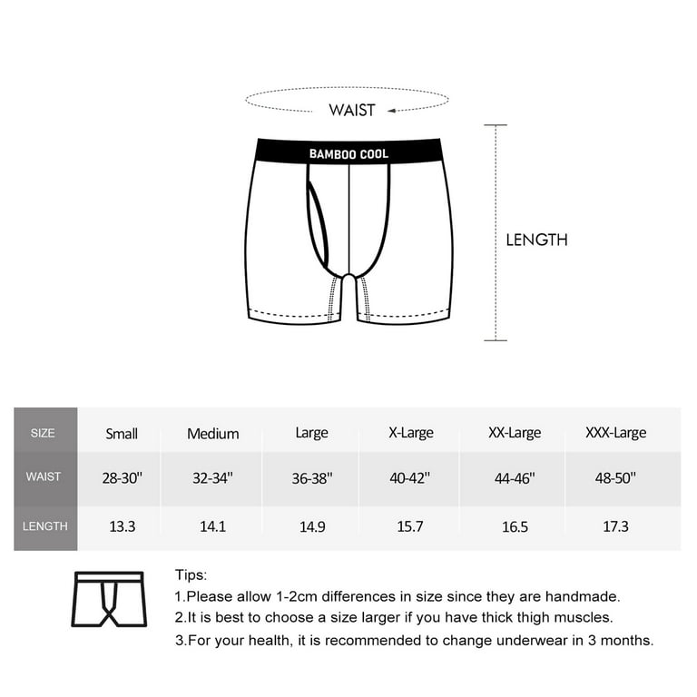 BAMBOO COOL Men's Underwear Breathable,Premium Comfort Soft Boxer Briefs,Bamboo  Underwear for Men,4 Pack 