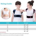 thumbnail image 3 of Back Brace Posture Corrector for Kids, Back Straightener Posture Corrector, Scoliosis and Hunchback Correction, Under Clothes Adjustable Upper Back Posture Brace for Teens, Spinal Supportor, Blue, L, 3 of 14