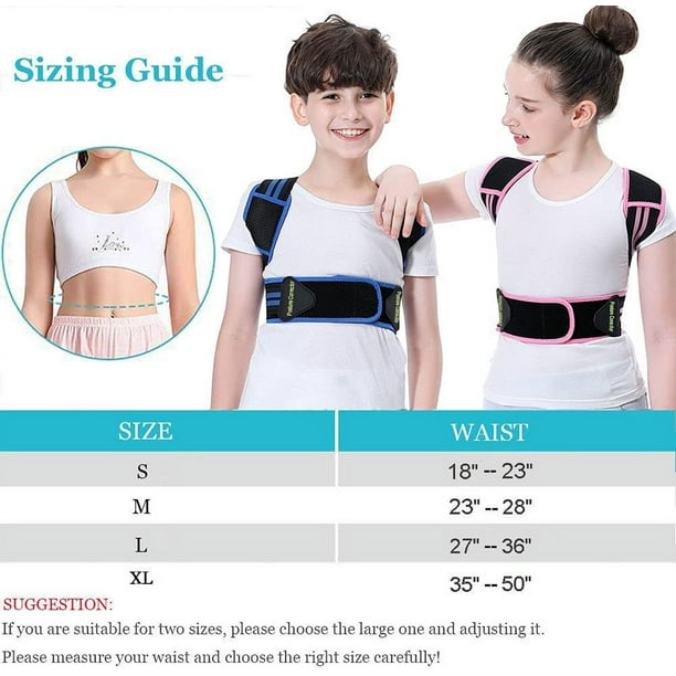 Back Brace Posture Corrector for Kids Back Straightener Posture Corrector Scoliosis and Hunchback Correction Adjustable Upper Back Posture Brace