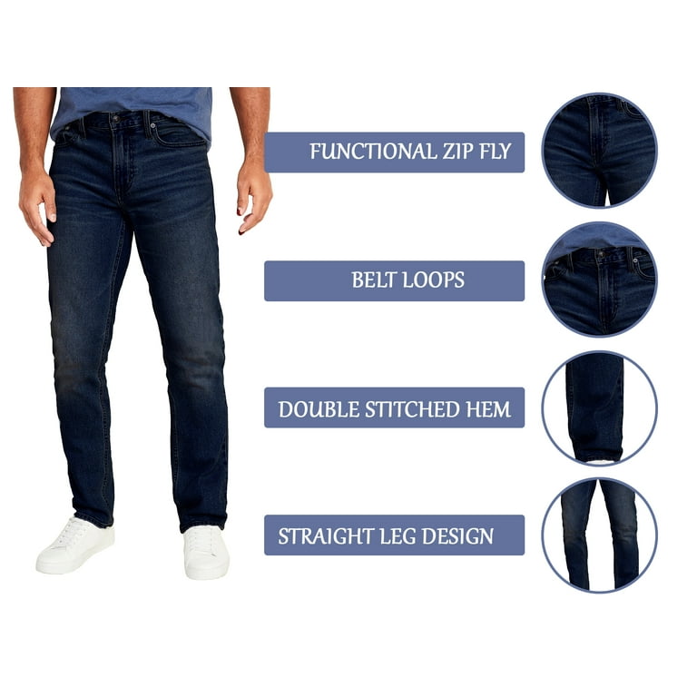 Men's 3-Pack Flex Stretch Slim Straight Jeans with Pocket (Sizes, 30-42) - Walmart.com