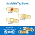 thumbnail image 4 of MedicEngraved Yellow Gold Stainless Steel Custom Medical Alert Bracelet - 4mm Paperclip Link, 4 of 7