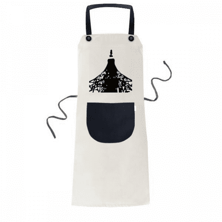 

Tokyo Japan Tokyo Tower Asia Apron Adjustable Bib Cotton Linen BBQ Kitchen Pocket Pinafore
