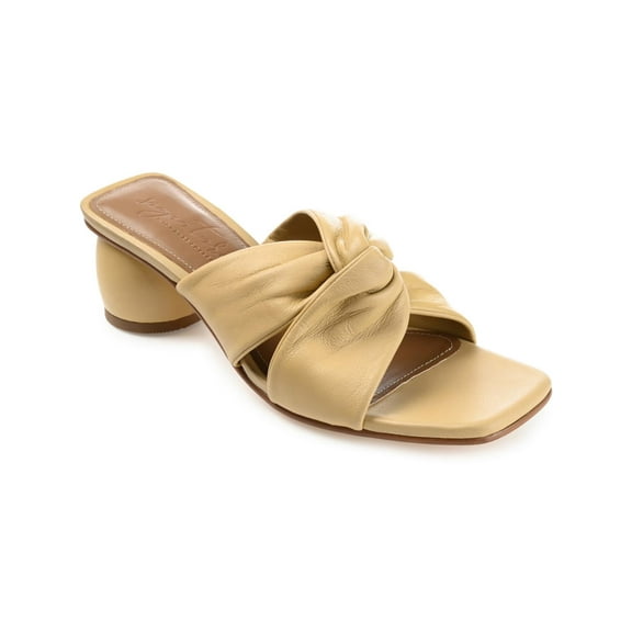 Journee Signature Womens Charlize Leather Slide Sandals