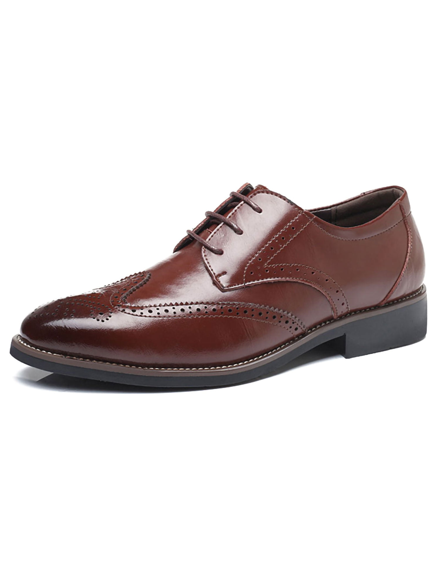 Details about   Oxfords Men's Leather Wedding Wing Tip Pointed Toe Dress Formal Brogue Shoes New