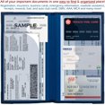 thumbnail image 4 of FZC-Auto Insurance and Registration Card Holder - Vehicle Glove Box Document Organizer - Car Essential Paperwork Holder for DMV, AAA, Contact Information Cards - Premium PU Leather Wallet Case - Blue, 4 of 4