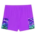thumbnail image 4 of iixpin Girls Solid Ruffles Side Swim Shorts Loose Fit Trunks Boardshorts Running Jogging Sports Underpants Summer Hot Bottoms Purple 6, 4 of 5