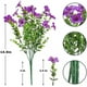 thumbnail image 3 of Ramo de flores artificiales de 7 puntas de simulación de flores de violeta, arreglo de flores de eucalipto y violeta - Púrpura, 3 of 8