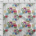 thumbnail image 2 of oneOone Silk Tabby White Fabric Flower Artistic Sewing Fabric By The Yard Printed Diy Clothing Sewing Supplies 42 Inch Wide, 2 of 4