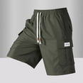 thumbnail image 2 of KPOPLK Mens Cotton Linen Shorts Casual Drawstring 7inch Inseam Shorts Stretch Summer Beach Wear Size L,AG, 2 of 9