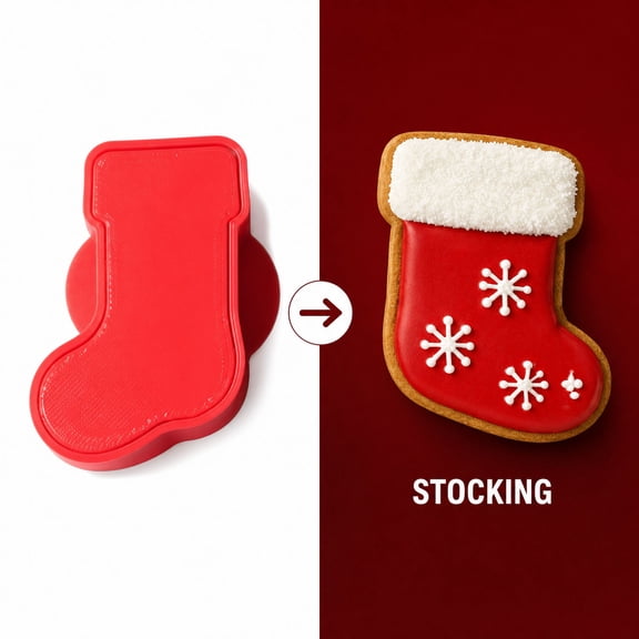 Christmas Stocking Cake Mold - Holiday DIY Baking Mold for Cake Pops Cookies Chocolates, Food-Grade Plastic Baking Supplies