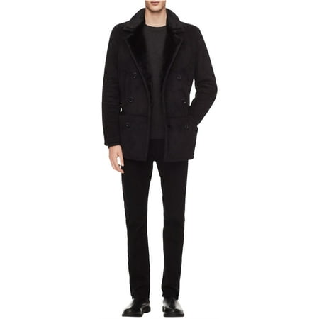 Calvin Klein Mens 3/4 Length Shearling Jacket