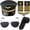 Black, variant on Pilot Kit with Aviator Hat Sunglasses Tie for Airline Captain Aviation Party Halloween Party