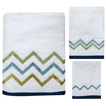 100% cotton Ikat Stripe Towel Set 3-piece set by Allure Home Creation