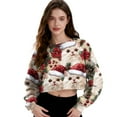 thumbnail image 5 of 3D Printed Christmas Sweatshirts for Women 2025 Pullover Loose Crewneck Long Sleeve Cropped Casual Xmas Tops, 5 of 6