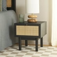 thumbnail image 2 of SAFAVIEH Aino Modern 1 Drawer Nightstand,Black, 2 of 14