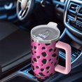 thumbnail image 6 of Leopard Print 40oz Tumbler– Stainless Steel Insulated Tumbler with Handle and Straw, Large Capacity Travel Cup for Hot & Cold Drinks, 6 of 6
