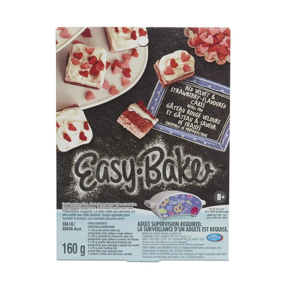 Mélange de recharge pour jouet Easy-Bake Ultimate Oven, Mélange de recharge pour gâteaux rouge velours et gâteaux aux fraises