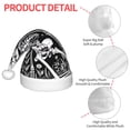 thumbnail image 4 of Honeii Vintage Black white Plant skull Print Hat Santa Claus Hat For Xmas Party, Christmas Caps For Boys Girls Child,Christmas Beanie, 4 of 6