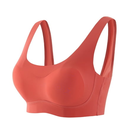 

kpoplk Womens Bras Women s Bra Plus Size Unlined Full Coverage Smooth Underwire Support(Red)