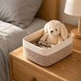 thumbnail image 4 of Foldable Storage Basket With Handle For Wardrobe Shelf Nursery Bedroom Living Room, 4 of 7