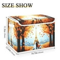 thumbnail image 3 of Maple Forest and Couple Large Storage Bins with Linen Collapsible Lid Storage Box 16.7 x 12.6 x 11.8in, 3 of 7