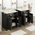 thumbnail image 4 of FFZ Modern 48 inch Bathroom Vanity with Ceramic Sink, Soft-Close Doors, Flip Drawer, Double-Layer Door Shelves, Elegant Storage Solution, 4 of 7