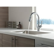 Delta Leland Single Handle Pull-Down Kitchen Faucet in Arctic Stainless 9178-AR-DST
