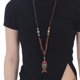 thumbnail image 3 of Collar bohemio con colgante, collar de cuentas, collar con colgante, collares largos de madera y colgantes, 3 of 6