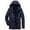 Dark Blue, variant on Winter Jackets for Men, Men Casual Solid Thick Zipper Hooded Long Sleeved Warm Cotton Jacket Coat M-5XL