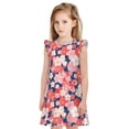 thumbnail image 1 of Fotbe Japanese Cherry Blossoms Vestido de Dormir para Niñas de 3 a 10 Años, Mangas Cortas, Estilo Princesa, Pijama Camisón con Mangas Voladas-XX-Large, 1 of 6