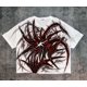 thumbnail image 2 of Camiseta retro de manga corta con estampado de grafiti punk de alta calle con forma especial, estilo Y2k, cuello redondo, gran tamaño, holgada, estilo Harajuku, 2 of 4