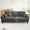 Gray, variant on 3 Seater Sofa Couches for Living Room, 84.6" Coffee Bean Textured Fabric, 2 Pillows, Gray