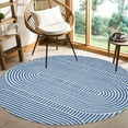 thumbnail image 6 of Round Blue rug 5x5, Hand tufted carpet, Area rugs for Bed, Living room., 6 of 7