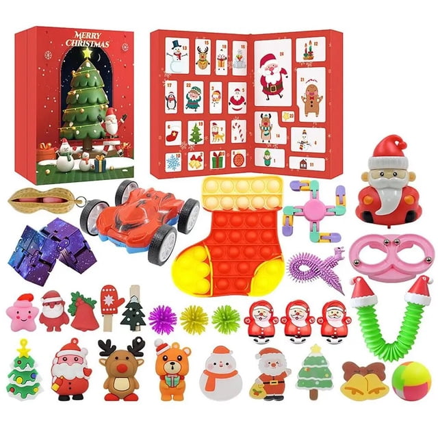 Calendario de Adviento de Navidad, Santa Claus, 24 días, calendario de cuenta regresiva de Navidad, regalo de Año Nuevo, 2022