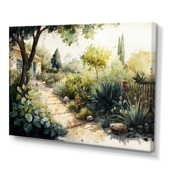 Designart Fresh Garden At The Country II Canvas Wall Art